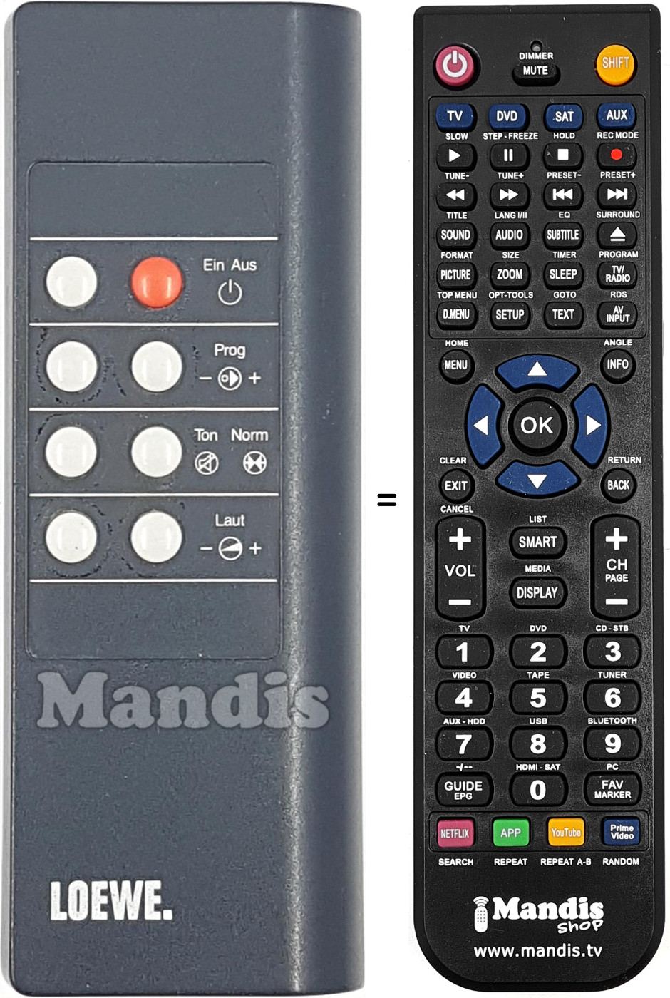 Replacement remote control REMCON1813
