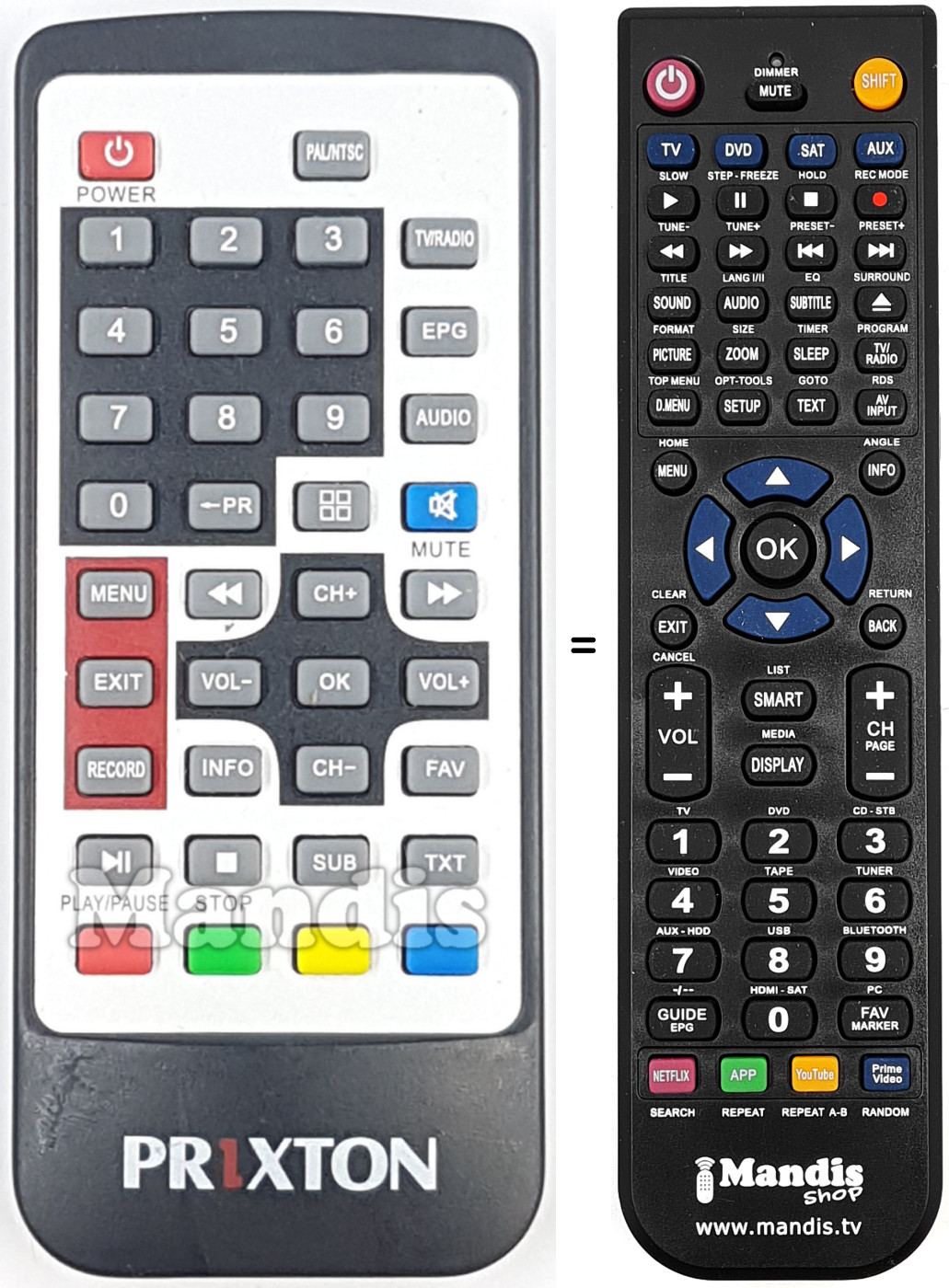 Telecomando equivalente REMCON1929