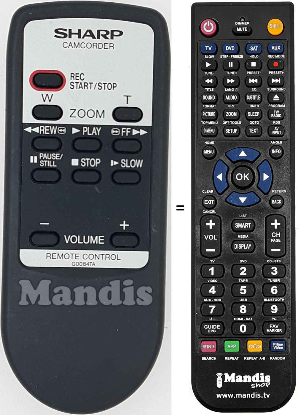 Telecomando equivalente G0084TA