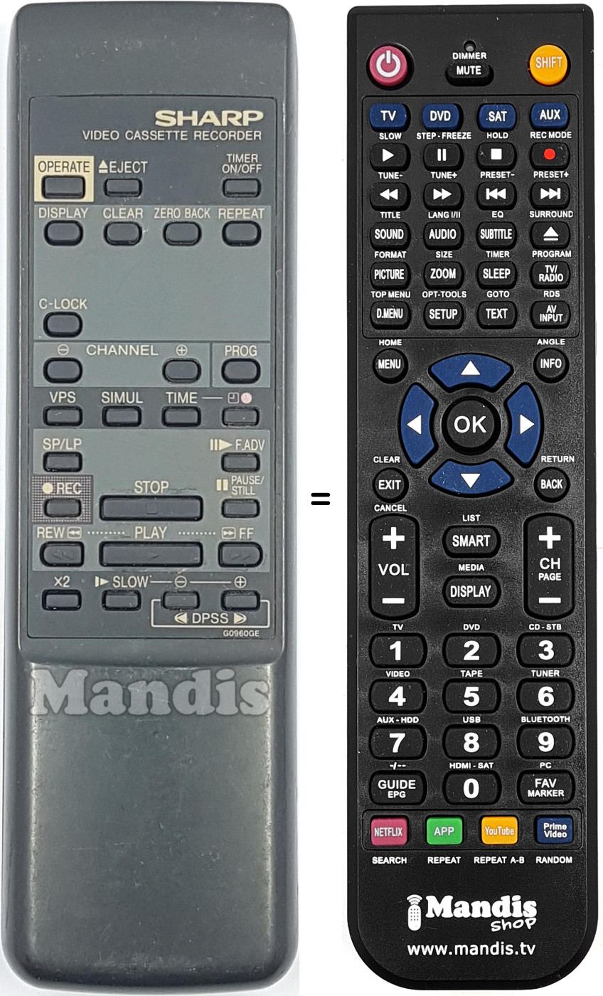 Telecomando equivalente RRMCG0960GE
