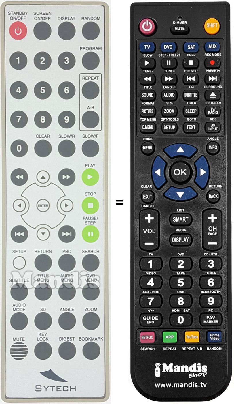 Telecomando equivalente SY-4101