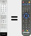 Replacement remote control for RCFBTV401B (30091005)