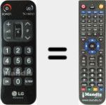 Replacement remote control for AKB72913104