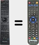 Replacement remote control for AXD7655 (06-BCS727-A000)