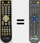 Replacement remote control for TVIX-HD-3300