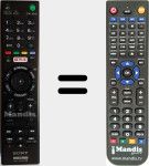 Replacement remote control for RMT-TX 200 E (149316111)