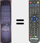 Replacement remote control for 15LCDTECDVBT