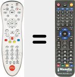 Replacement remote control for REMCON1015