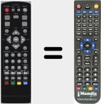 Replacement remote control for TDT1300HD