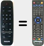 Replacement remote control for 996580004563