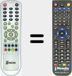 Replacement remote control for DVB4500