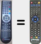 Replacement remote control for EXIA1601PVR