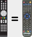 Replacement remote control for 3 Mediabox