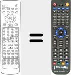 Replacement remote control for TM64DVDTV