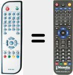Replacement remote control for DVB-T03