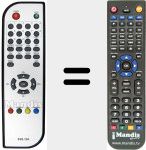 Replacement remote control for DVB-T04