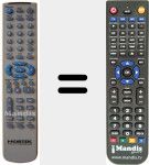 Replacement remote control for NDVX-105