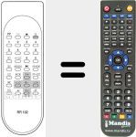 Replacement remote control for RR 102
