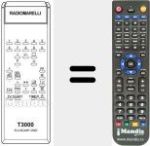 Replacement remote control for T 3000