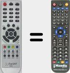 Replacement remote control for 6500