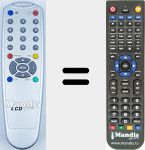 Replacement remote control for LCDTV001