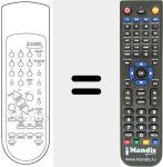 Replacement remote control for REMCON627