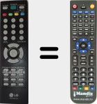 Replacement remote control for MKJ33981404