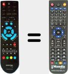 Replacement remote control for Peekbox 264HD