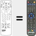 Replacement remote control for REMCON1054