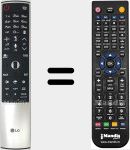 Replacement remote control for AKB74515301