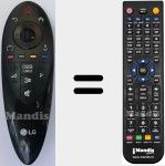 Replacement remote control for AKB73975807