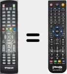 Replacement remote control for TBS43FHDPR001