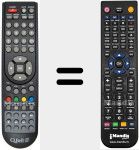 Télécommande pour remplacer TTE 16002 CK