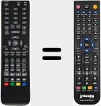 Replacement remote control for TV150-2