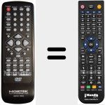 Replacement remote control for NDVX2504