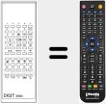 Replacement remote control for DIGIT 2000