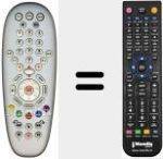 Replacement remote control for PILOTIME CANAL SATEL