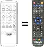 Replacement remote control Toshiba SEC1536