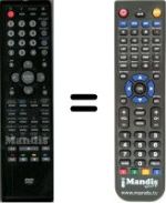 Télécommande équivalente Orion WHV14774