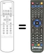 Télécommande équivalente Toshiba WHV14669