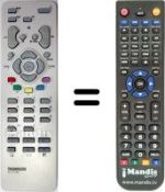 Télécommande équivalente Thomson WHV3437