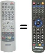 Replacement remote control Toshiba SEC3248