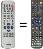 Replacement remote control Toshiba SEC15909