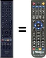 Télécommande équivalente Toshiba WHV15780