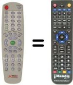 Replacement remote control XPLAYER 7000