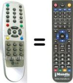 Télécommande équivalente LG HVS54284