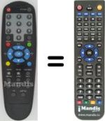 Télécommande équivalente HVS53598