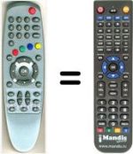 Télécommande équivalente HVS53475