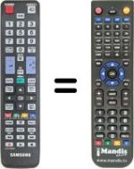 Télécommande équivalente Samsung HVS57570