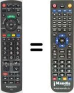 Télécommande équivalente Panasonic HVS57465